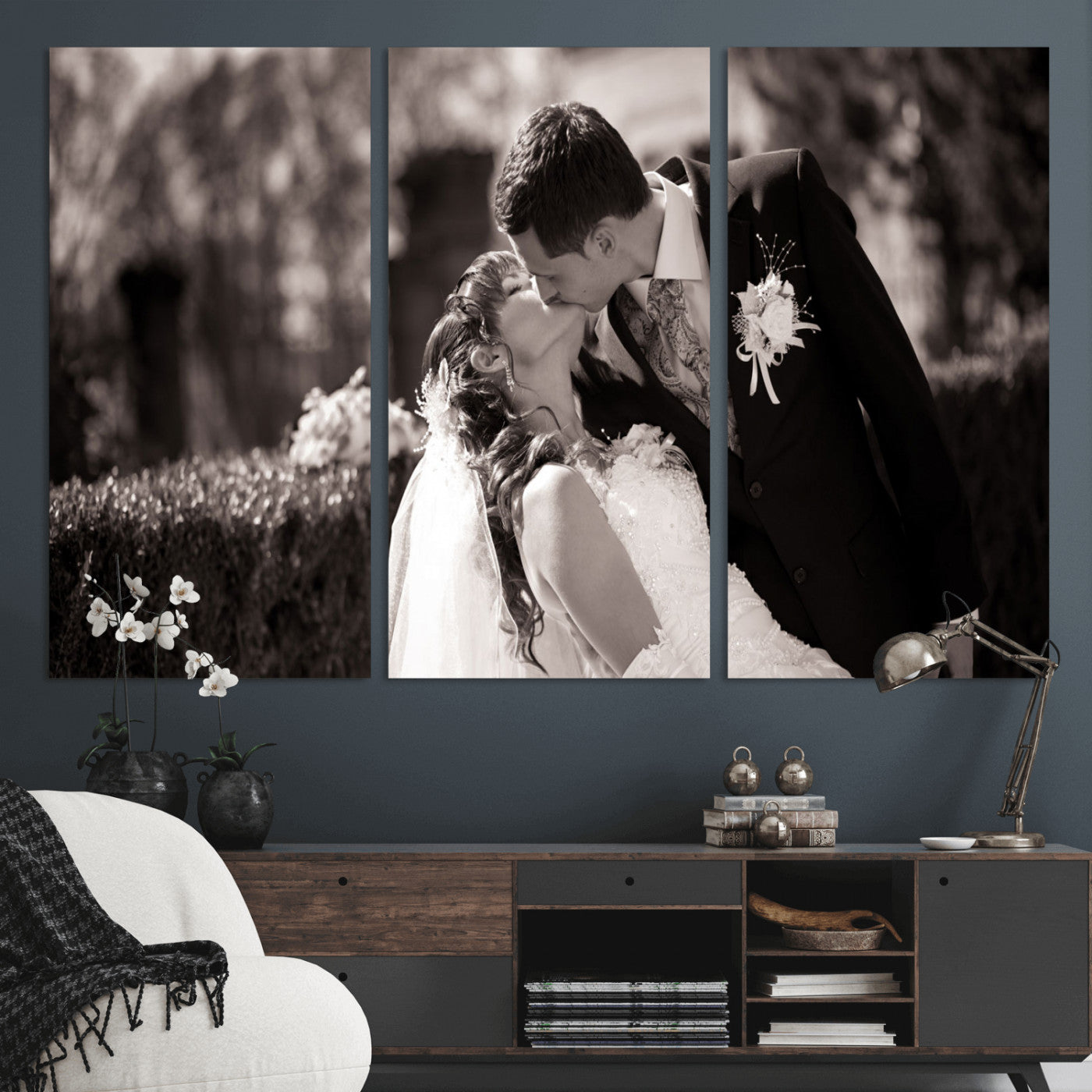 CSTM6030-MGV-CV-36X24-Custom Wedding Photo Print - Custom Wall Art Picture Print, Create Your Own Photo Canvas Print