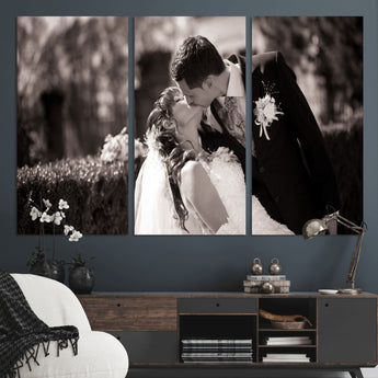 CSTM6030-MGV-CV-36X24-Custom Wedding Photo Print - Custom Wall Art Picture Print, Create Your Own Photo Canvas Print