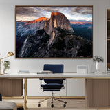 31332-MGV-CV-36X24-Mountain Landscape Wall Art – Majestic Sunset Rock Formation Canvas Print, Nature Scenic Decor for Living Room, Office, Cabin or