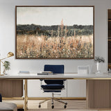 46308-MGV-CV-36X24-Wildflower Field Wall Art – Rustic Meadow Landscape Canvas Print, Country Nature Decor for Living Room, Bedroom or Farmhouse