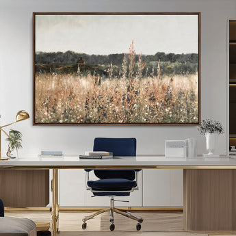 46308-MGV-CV-36X24-Wildflower Field Wall Art – Rustic Meadow Landscape Canvas Print, Country Nature Decor for Living Room, Bedroom or Farmhouse