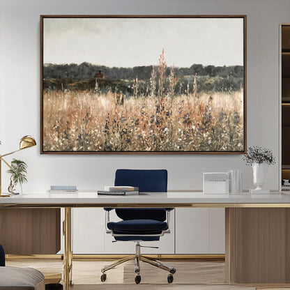 46308-MGV-CV-36X24-Wildflower Field Wall Art – Rustic Meadow Landscape Canvas Print, Country Nature Decor for Living Room, Bedroom or Farmhouse