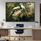 84047-MGV-CV-36X24-Tropical Birds Wall Art – Elegant Botanical Canvas Print, Exotic Nature Decor for Living Room, Bedroom or Office