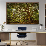 57983-MGV-CV-36X24-Angel Oak Tree Wall Art Canvas Print, Framed Oak Tree Art Picture Print, Angel Oak Perfect Rustic Nature Decor Artwork
