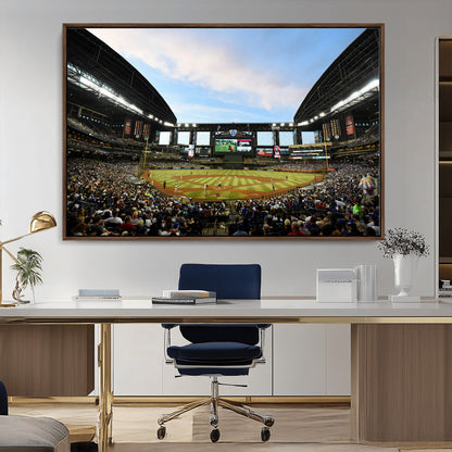 92672-MGV-CV-36X24-Chase Field Stadium Wall Art Canvas Print, Framed Arizona Stadium Art Picture Print, Chase Stadium Perfect Sports Room Decor