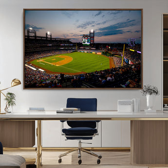 17415-MGV-CV-36X24-Philadelphia Phillies Stadium Wall Art Canvas Print, Framed Citizens Bank Park Art Picture Print, Phillies Stadium Field Perfect