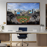 87122-MGV-CV-36X24-Petco Park Field Wall Art Canvas Print, Framed San Diego Stadium Art Picture Print, Petco Park Stadium Perfect Sport Room Decor