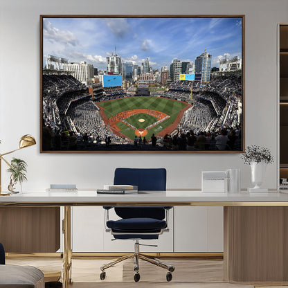 87122-MGV-CV-36X24-Petco Park Field Wall Art Canvas Print, Framed San Diego Stadium Art Picture Print, Petco Park Stadium Perfect Sport Room Decor