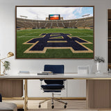 52835-MGV-CV-36X24-Notre Dame Stadium Wall Art Canvas Print, Framed Indiana Stadium Art Picture Print, Notre Dame Field Perfect Sport Room Decor