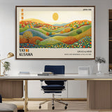 33864-MGV-CV-36X24-Pointillism Yayoi Wall Art Canvas Print, Framed Yayoi Kusama Art Picture Print, Yayoi Kusama Dot Perfect Abstract Nature Decor