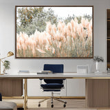 21826392-MGV-CV-36X24-Pampas Grass Wall Art Canvas Print, Framed Soft Pampas Art Picture Print, Pastel Grasses Perfect Soft Neutral Boho Decor Artwork