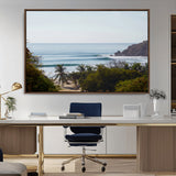 88336640-MGV-CV-36X24-Tropical Beach Scene Wall Art Canvas Print, Framed Coastal Photography Art Picture Print, Ocean Horizon Art Perfect Coastal Boho