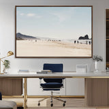 28307820-MGV-CV-36X24-Minimalist Beach Wall Art Canvas Print, Framed Coastal Serenity Art Picture Print, Soft Sand Perfect Modern Coastal Decor Artwork