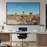 35156165-MGV-CV-36X24-Joshua Tree Wall Art Canvas Print, Framed Desert Landscape Art Picture Print, Warm Earth Tones Perfect Southwestern Minimalist