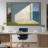 34188481-MGV-CV-36X24-Coastal Sunlight Wall Art – Minimalist Ocean View Canvas Print, Serene Beach House Inspired Decor for Bedroom, Living Room,