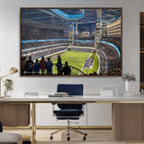 41816511-MGV-CV-36X24-Chicago Dome Stadium Wall Art – Futuristic Football Arena Canvas Print, Modern Sports Fan Decor for Man Cave, Office, Bar, or