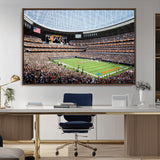 32530647-MGV-CV-36X24-Chicago Bears Stadium Wall Art – Futuristic Dome Arena Canvas Print, Modern Football Concept Design Decor for Man Cave, Bar, or