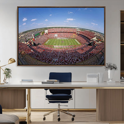 29492070-MGV-CV-36X24-Stadium Wall Art – Panoramic College Football Canvas Print, Game Day Crowd and Field Scene, Sports Photography Decor for Office,