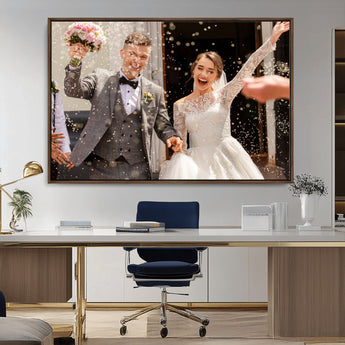 CSTM914-MGV-CV-36X24-Framed Create Your Canvas Print - Personalized Wall Art for Home Decor Wall Art Print, Create Your Own Photo Canvas Print