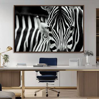 43631-MGV-CV-36X24-Black and White Zebra Wall Art – Modern Animal Print Canvas Artwork for Living Room, Bedroom, or Office Decor