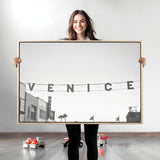 68254589-MGV-CV-36X24-Venice Sign Wall Art Canvas Print, Framed Venice Letters Art Picture Print, Los Angeles Perfect Minimalist Urban Decor Artwork