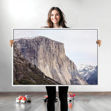74506434-MGV-CV-36X24-El Capitan Wall Art Canvas Print, Framed Yosemite Cliff Art Picture Print, Sierra Nevada Perfect Sierra Minimalism Decor Artwork