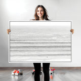 66534476-MGV-CV-36X24-Lone Surfer Wall Art Canvas Print, Framed Ocean Waves Art Picture Print, Minimal Sea Perfect Minimal Coastal Decor Artwork