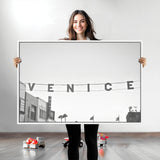 68254589-MGV-CV-36X24-Venice Sign Wall Art Canvas Print, Framed Venice Letters Art Picture Print, Los Angeles Perfect Minimalist Urban Decor Artwork