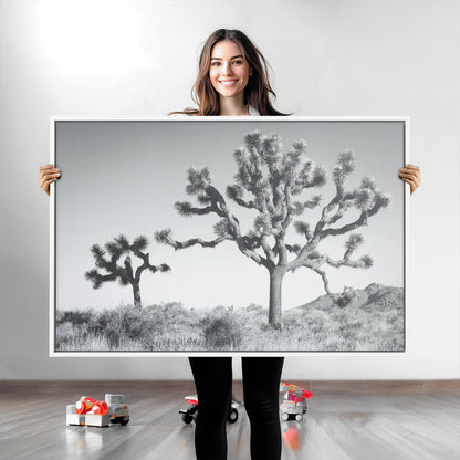 58647785-MGV-CV-36X24-Calm Earthy Aesthetic Wall Art Canvas Print, Framed Arid Terrain Decor Art Picture Print, Joshua Tree Perfect Rustic Minimalist