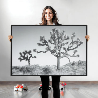 58647785-MGV-CV-36X24-Calm Earthy Aesthetic Wall Art Canvas Print, Framed Arid Terrain Decor Art Picture Print, Joshua Tree Perfect Rustic Minimalist