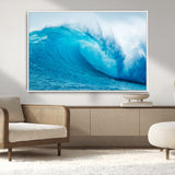 13117-MGV-CV-36X24-Ocean Wave Wall Art – Dynamic Blue Surf Canvas Print, Coastal Beach Decor for Living Room, Bathroom, Office, or Beach House