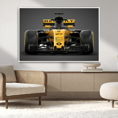62882-MGV-CV-36X24-Renault F1 Racing Car Print - High-Performance Formula 1 Motorsport Wall Art, Perfect Gift for Racing Fans and Car Enthusiasts