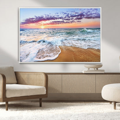 44120-MGV-CV-36X24-Ocean Sunset Wall Art – Beach Landscape Canvas Print, Serene Coastal Decor for Living Room, Office or Bedroom