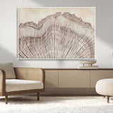 67528-MGV-CV-36X24-Wood Ring Wall Art Canvas Print, Framed Tree Ring Art Picture Print, Rustic Tree Ring Perfect Neutral Boho Decor Artwork