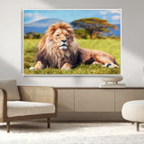 67826-MGV-CV-36X24-Majestic Lion Wall Art – King of the Jungle Canvas Print, Safari Wildlife Decor for Living Room, Office, or Man Cave
