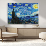39177-MGV-CV-36X24-Starry Night Wall Art – Vincent van Gogh Famous Painting Canvas Print, Timeless Starry Sky Decor for Living Room, Bedroom or
