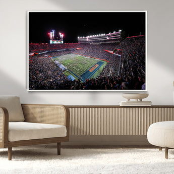 46899-MGV-CV-36X24-Ben Hill Griffin Stadium Wall Art Canvas Print, Framed Football Stadium Art Picture Print, Florida Football Stadium Perfect Sport