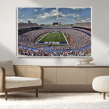 76491-MGV-CV-36X24-Buffalo Bills Stadium Wall Art Canvas Print, Framed Bills Stadium Art Picture Print, Highmark Stadium Perfect Sport Room Decor