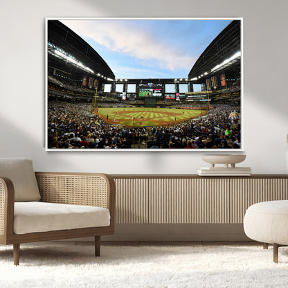 92672-MGV-CV-36X24-Chase Field Stadium Wall Art Canvas Print, Framed Arizona Stadium Art Picture Print, Chase Stadium Perfect Sports Room Decor