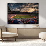 53432-MGV-CV-36X24-Fenway Park Stadium Wall Art Canvas Print, Framed Boston Baseball Stadium Art Picture Print, Massachusetts Fenway Park Perfect