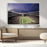 52712-MGV-CV-36X24-Gillette Stadium Field Wall Art Canvas Print, Framed Massachusetts Stadium Art Picture Print, Gillette Stadium Perfect Sport Room