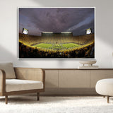 72404-MGV-CV-36X24-Michigan Wolverine Stadium Wall Art Canvas Print, Framed Michigan Stadium Art Picture Print, Football Stadium Perfect Sport Room