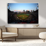 67670-MGV-CV-36X24-PNC Park Stadium Wall Art Canvas Print, Framed Pittsburgh Pirates Stadium Art Picture Print, PNC Park Field Perfect Sport Room