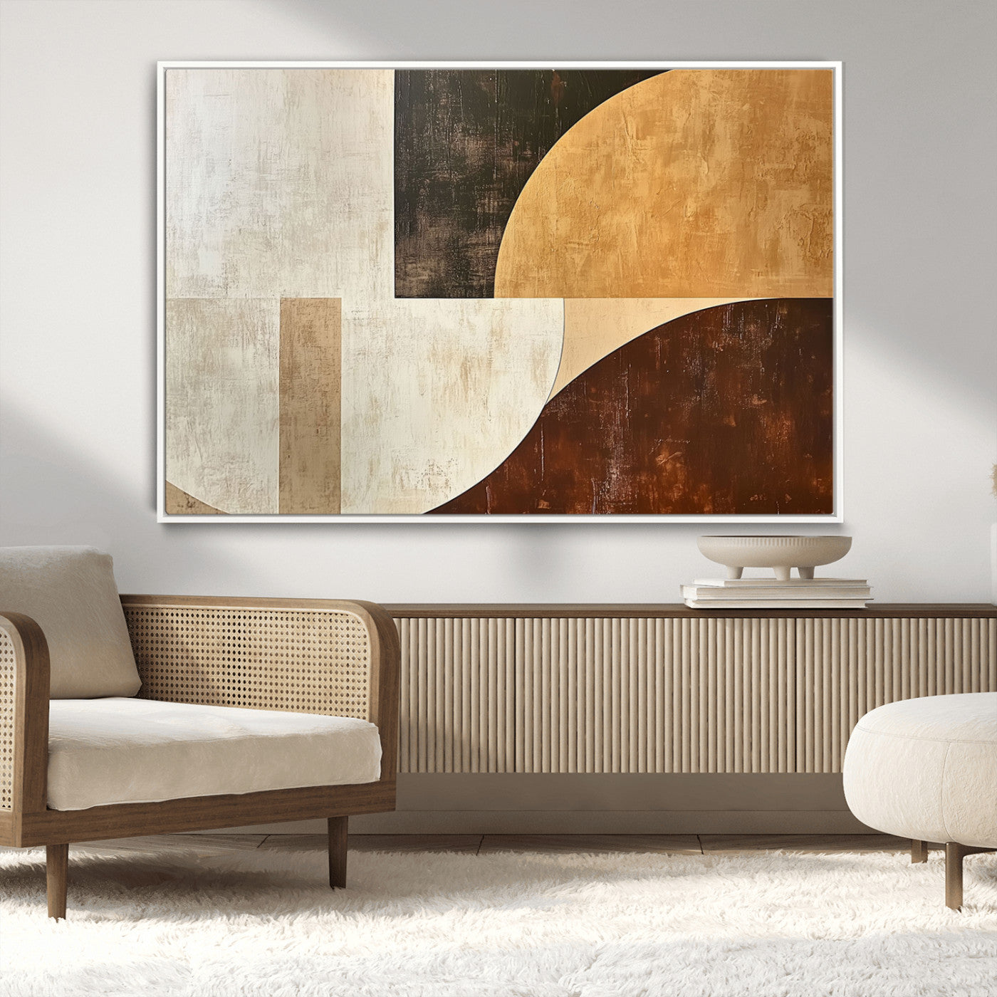 15030-MGV-CV-36X24-Wabi Sabi Wall Art Canvas Print, Framed Modern Abstract Art Picture Print, Minimalist Zen Perfect Minimalist Modern Decor Artwork