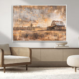 FARM2-MGV-CV-36X24-Rustic Farmhouse Wall Art Canvas Print, Framed Old Barn Art Picture Print, Southwestern Farmhouse Perfect Rustic Decor Artwork
