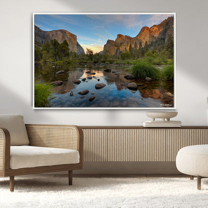 55893831-MGV-CV-36X24-Yosemite Valley Wall Art Canvas Print, Framed El Capitan Art Picture Print, Sierra Landspace Perfect Rustic Nature Decor Artwork