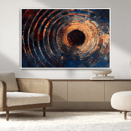 10017879-MGV-CV-36X24-Wood Tree Ring Wall Art Canvas Print, Framed Natural Wood Art Picture Print, Rustic Tree Slice Perfect Rustic Decor Artwork