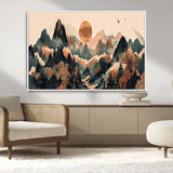 46509506-MGV-CV-36X24-Mountain Wall Art – Sunset Canvas Print, Nature Inspired Artwork, Scenic Wall Decor for Living Room, Bedroom, Office
