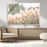 21826392-MGV-CV-36X24-Pampas Grass Wall Art Canvas Print, Framed Soft Pampas Art Picture Print, Pastel Grasses Perfect Soft Neutral Boho Decor Artwork