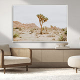 67109959-MGV-CV-36X24-Joshua Tree Wall Art Canvas Print, Framed Neutral Desert Art Picture Print, Earthy Landscape Perfect Neutral Boho Decor Artwork